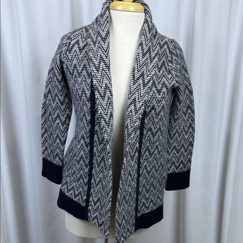 Banana Republic Italian Yarn Sweater in Navy and White, Large